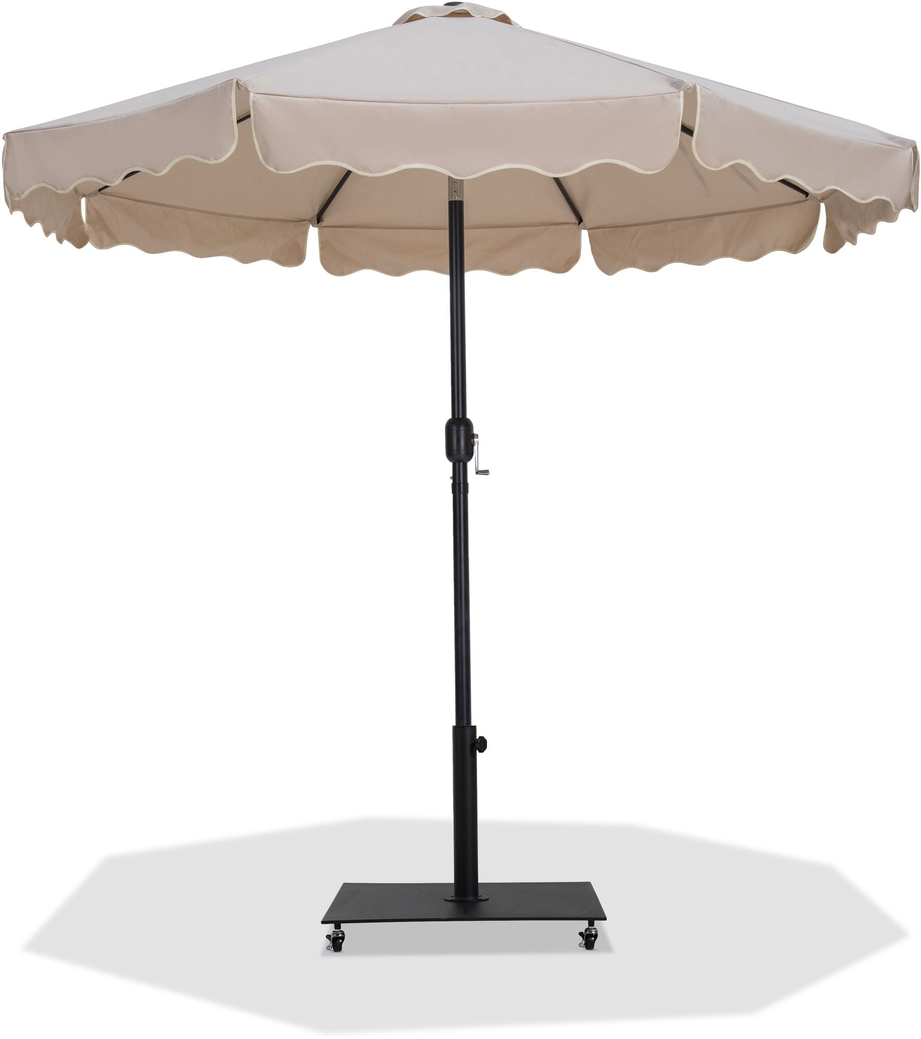 Amalfi Fabric with Piping / Aluminum Patio Umbrella with Base Sets