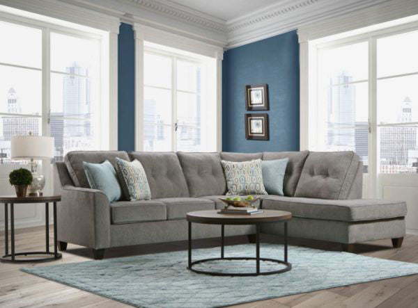 Smoke Gray 2-Piece Sectional