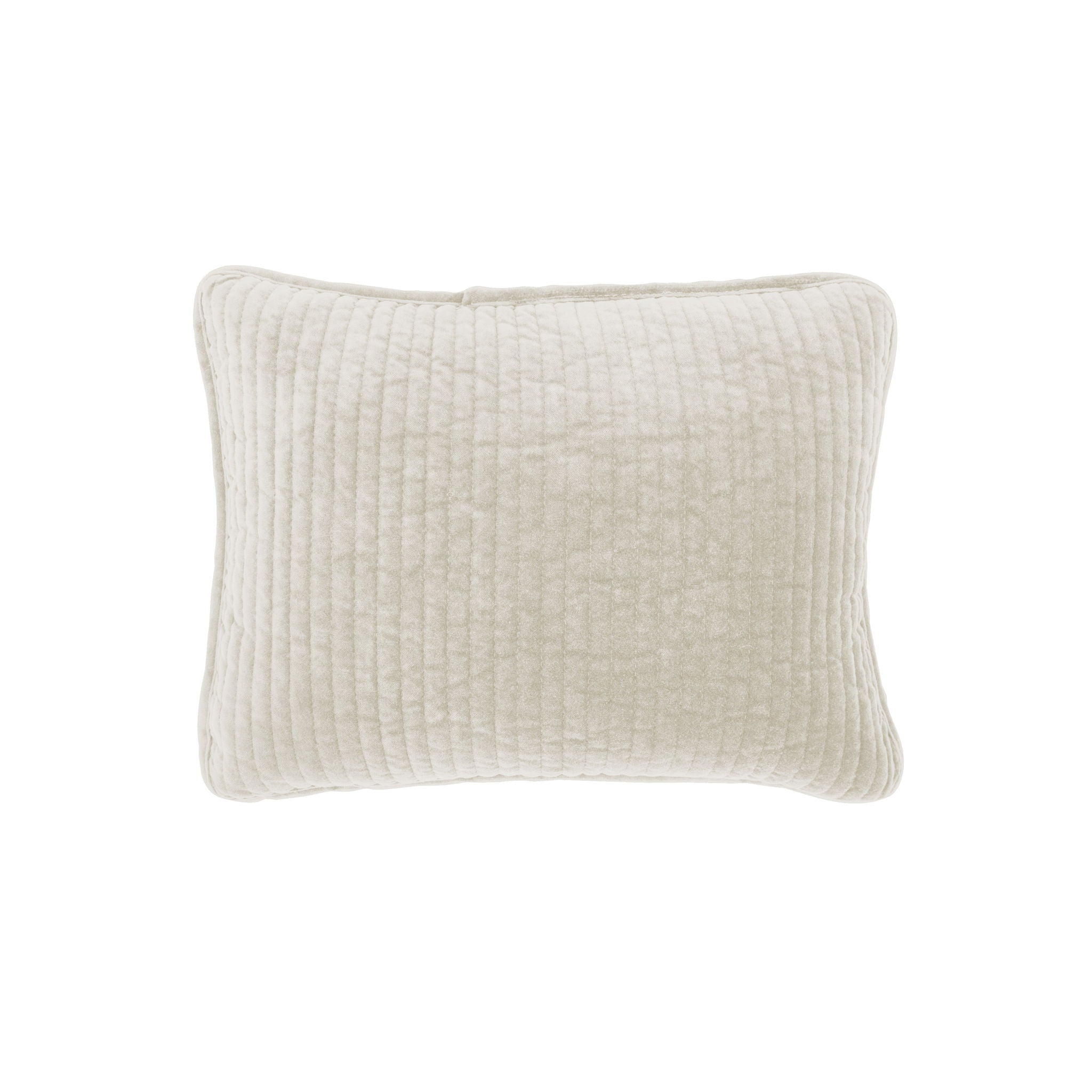 Stonewashed Cotton Velvet - Boudoir Pillow - Vintage White