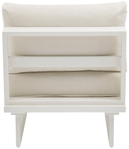 Maldives - Water Resistant Outdoor Patio Armless Chair With White Frame