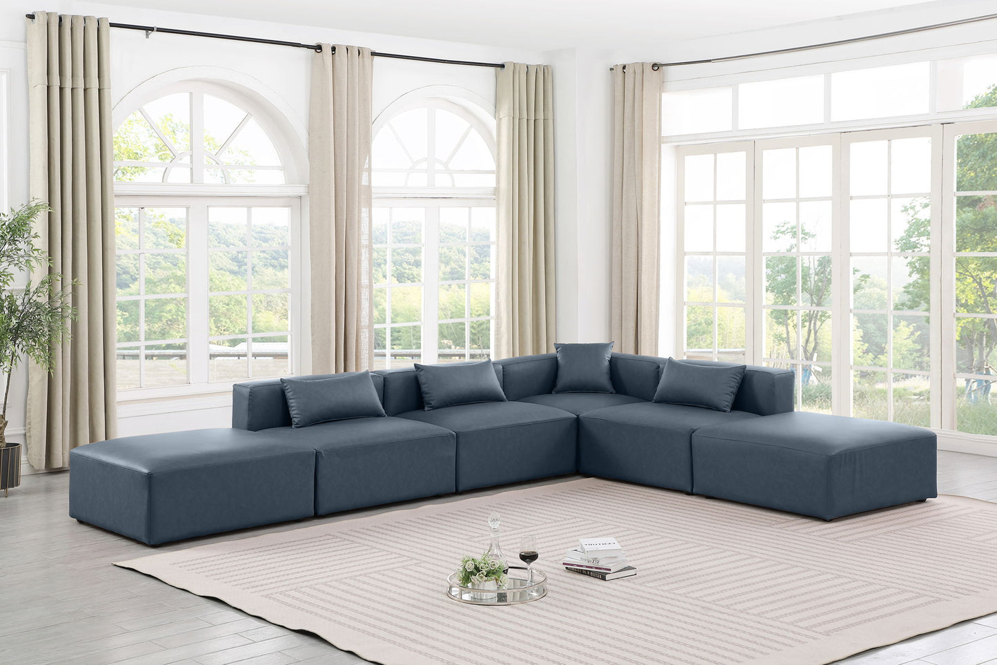 Cube - 6 Piece Modular Corner Armless Sectional