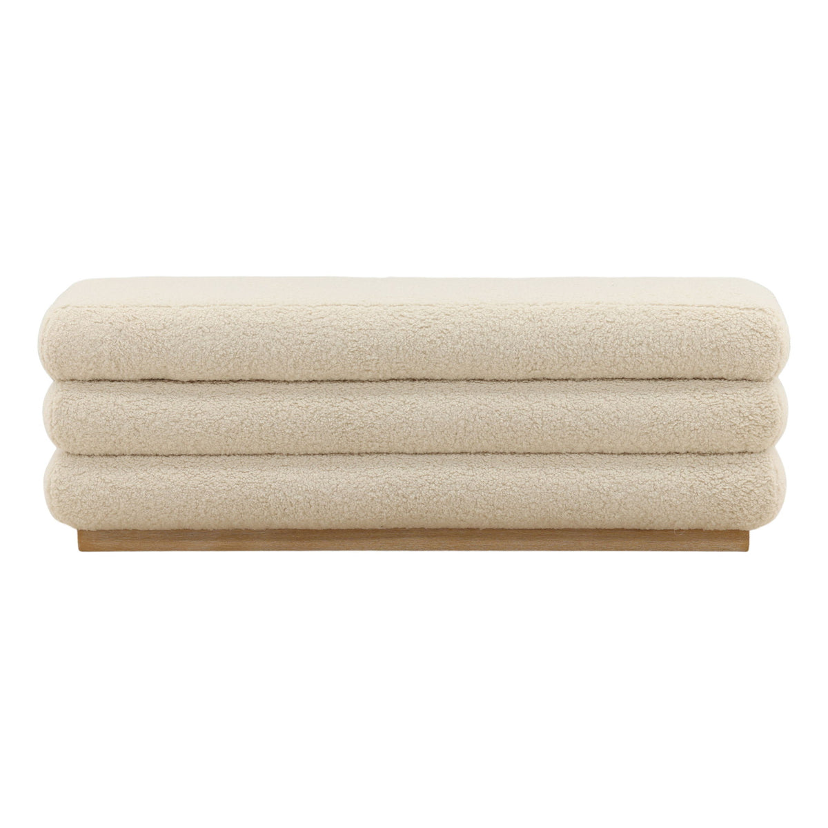 Aura - Storage Bench - Cream And Light Natural