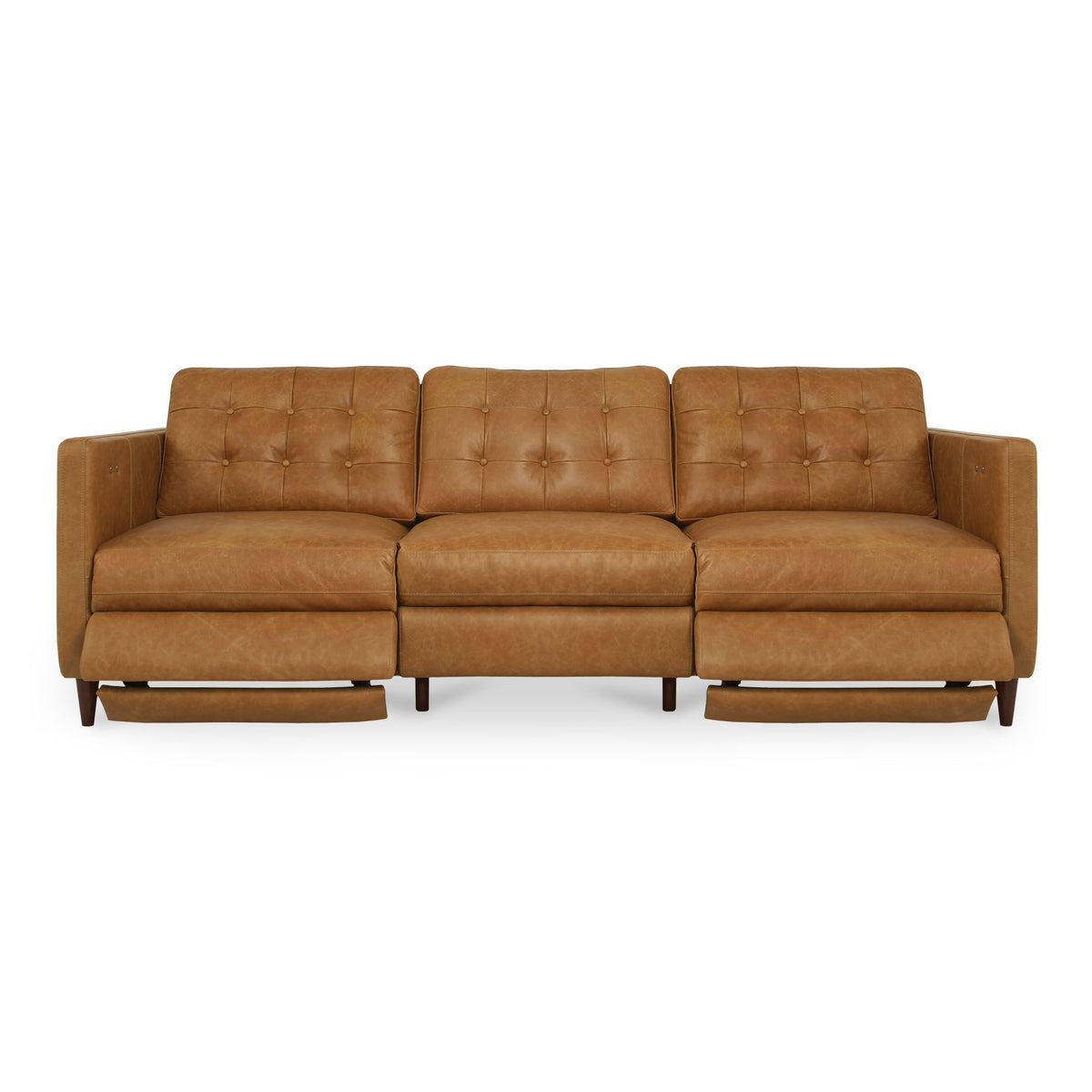 Bridgers - Leather Power Recliner Sofa - Tan