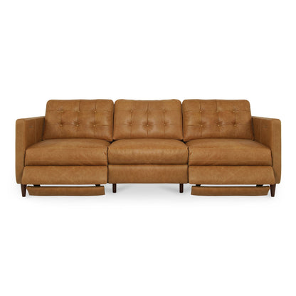 Bridgers - Leather Power Recliner Sofa - Tan