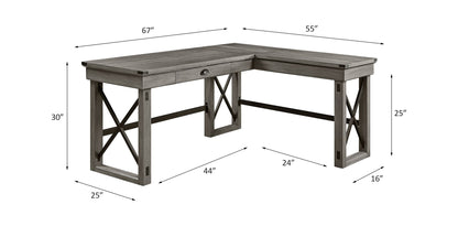 Talmar - Marble Top Weathered Writing Desk With Lift Top