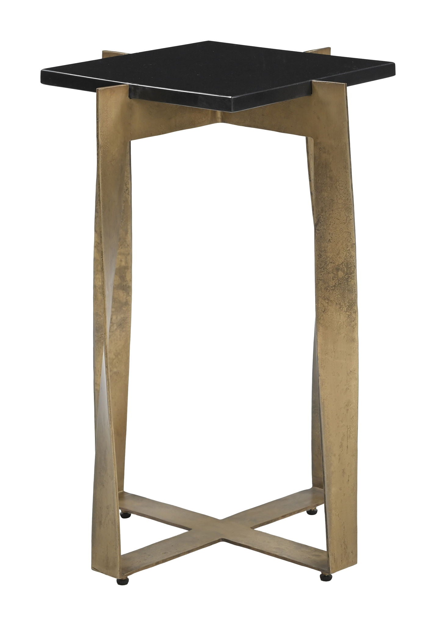 Noara - Accent Table - Black / Brass