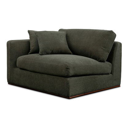 Rue - Left Arm Facing Chair - Deep Green