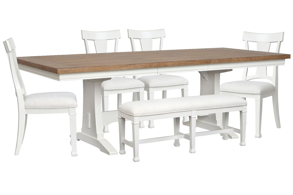 Kingston - Extendable Trestle Dining Table Set