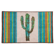 Saguaro Cactus - Serape Colorful Cactus Rug 2 Per Carton - Green / Turquoise