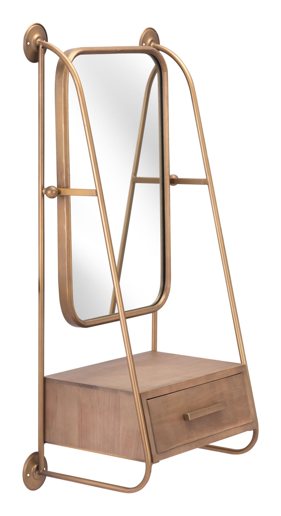 Peralta - Mirror Shelf - Gold