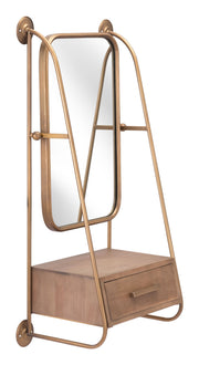 Peralta - Mirror Shelf - Gold