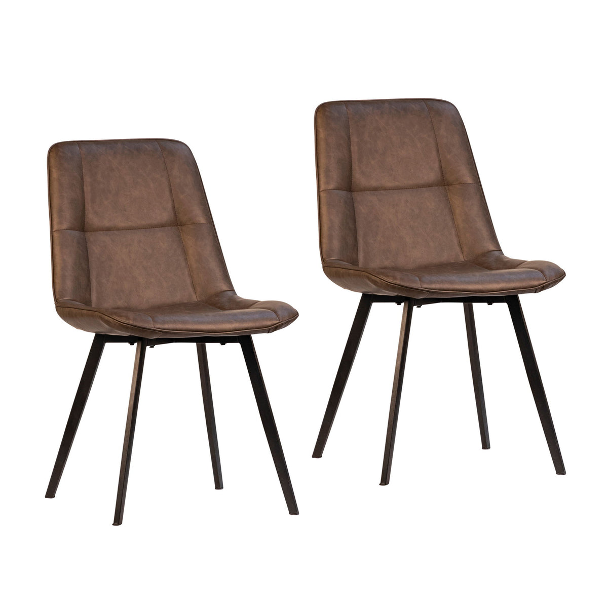Ronald - Dining Chair (Set of 2) - Antique Brown And Black