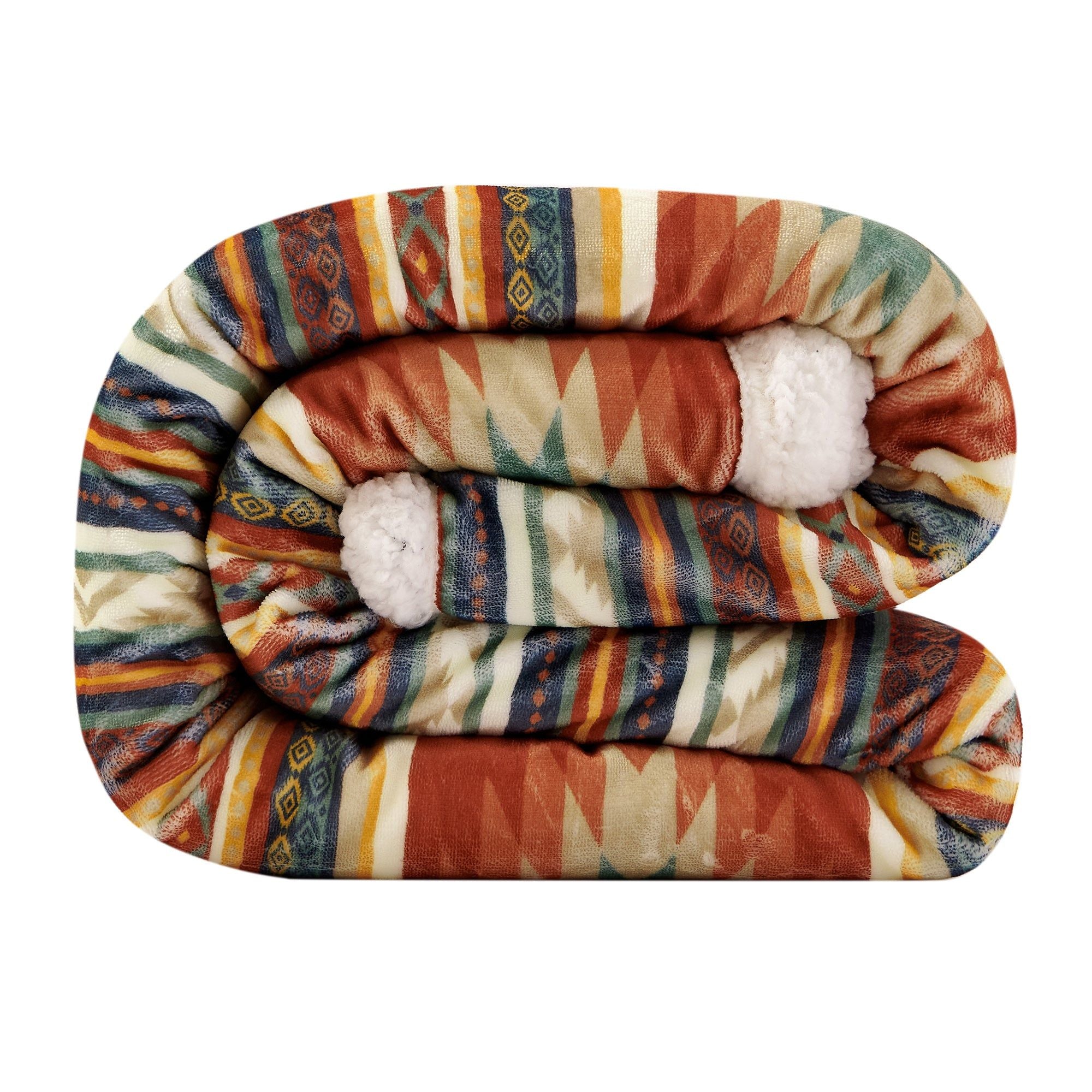 Campfire - Del Sol Campfire Sherpa Throw 6 Per Carton - Multi Color