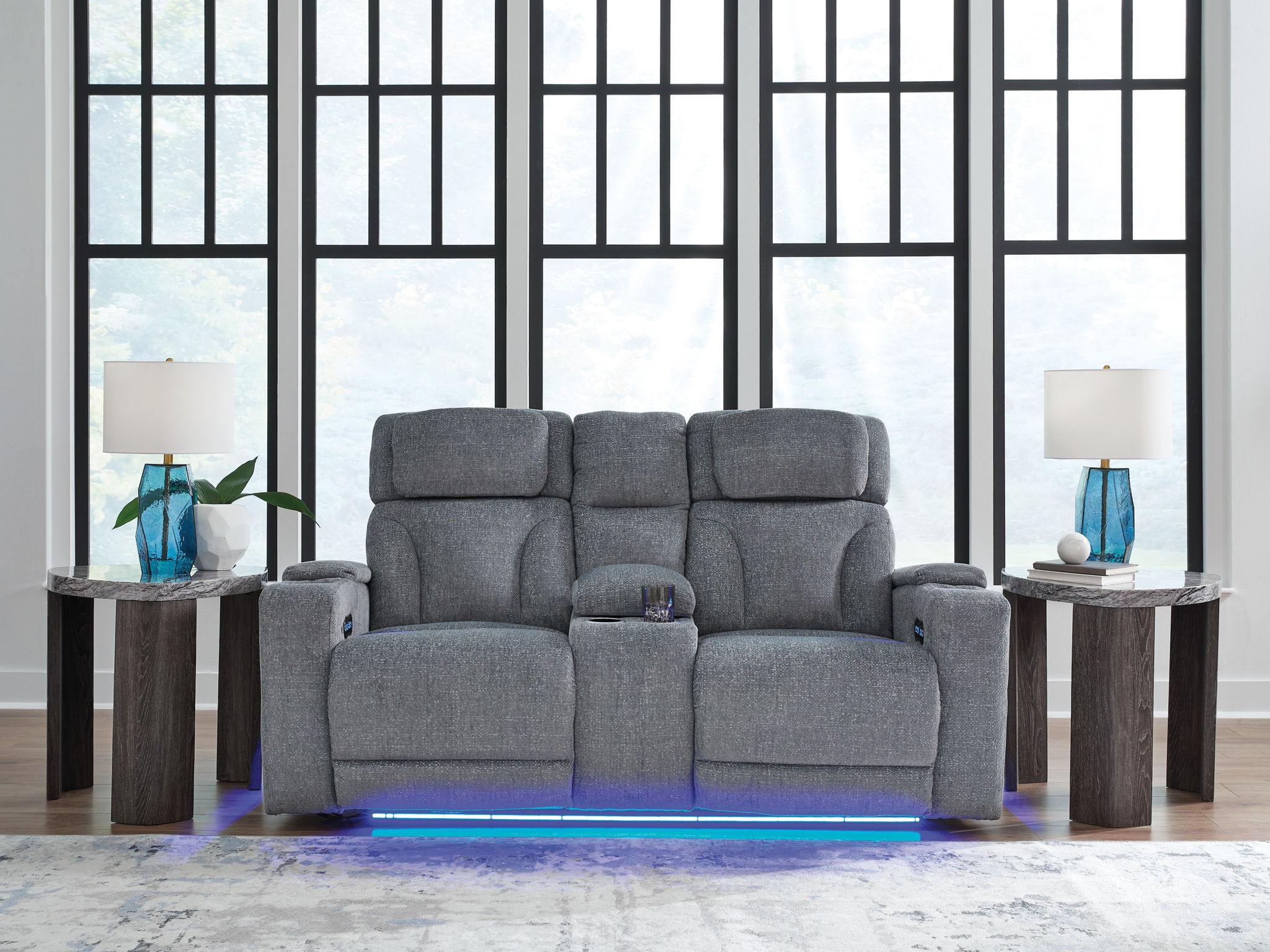 Studio Cave Power Reclining Loveseat with Console - Thumbnail 2