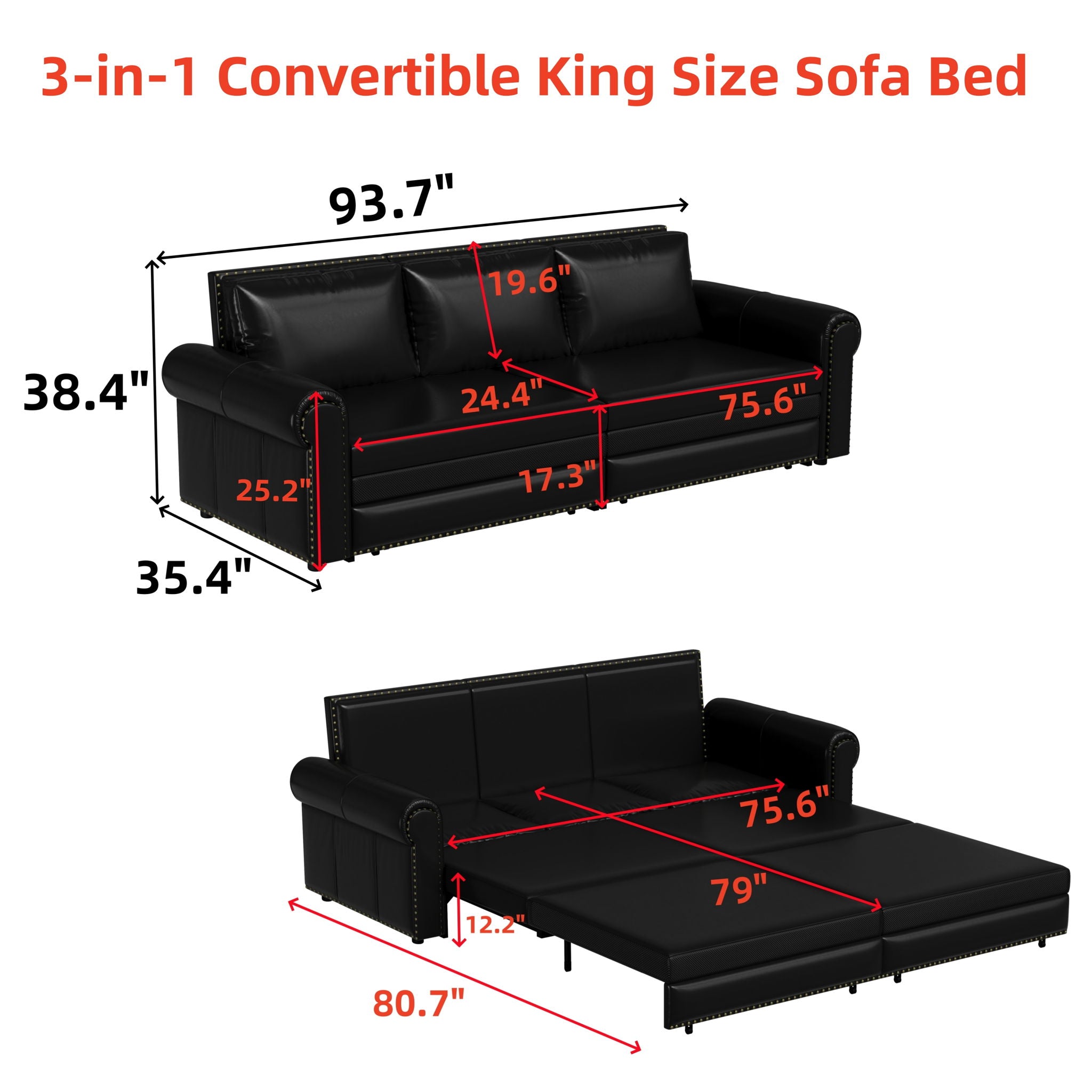 Chesterfield Sofa & Pull Out Bed – Better Home Furniture and Mattress