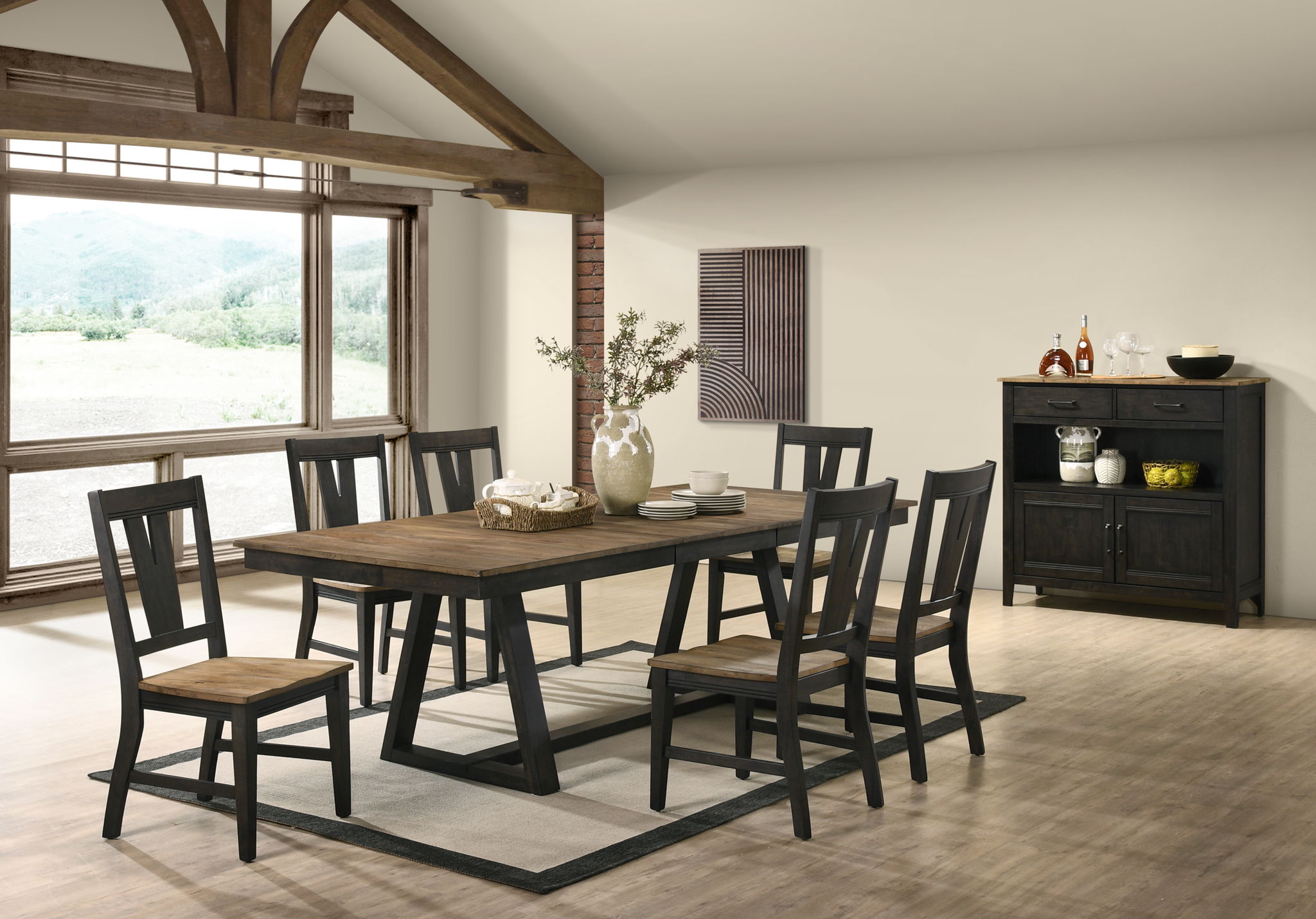 Harper - Splat Chair - Brushed Brown / Pecan
