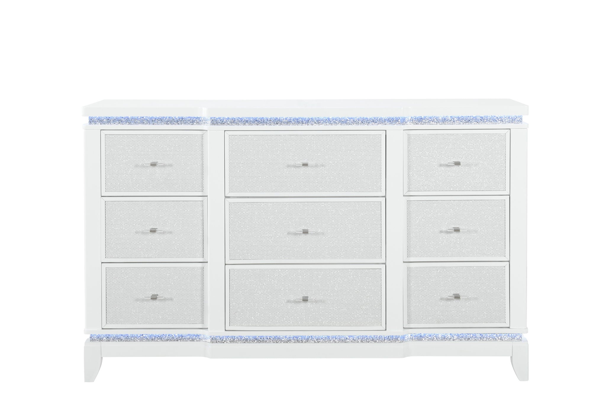 Alina - 5 Piece Queen Bedroom Set With LED, Cooler, Speaker And USB - White