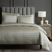 High Shine Satin - King Quatrefoil Quilt Set (Set of 3) - Champagne