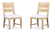 Somerset - Dining Side Chair With Upholstered Seat (Set of 2) - Butternut and Omari Natural