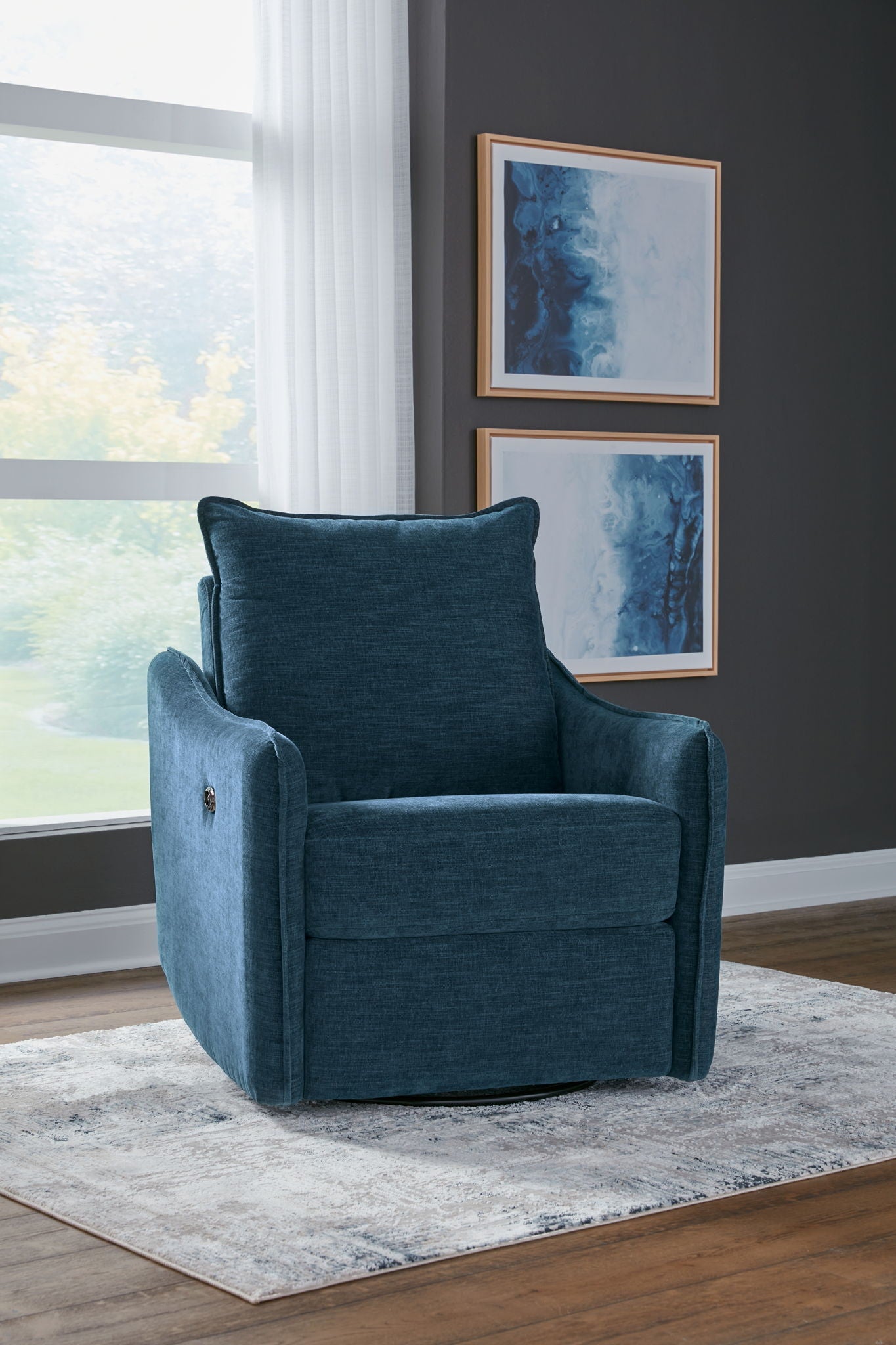 McBurg Swivel Power Recliner - Thumbnail 2