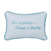 Pillow - Embroidered Sun Is Glowing. Breeze Is Blowing Pillow - Multi