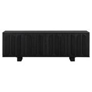Farmhouse TV Stand, Storage Media Console With Adjustable Shelves & 3 Cable Holes