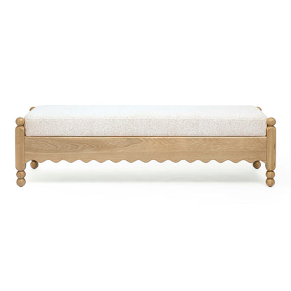Thelma - Performance Basketweave Bench - Cream