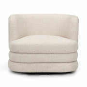 Astor - Heavy Boucle Swivel Hotel Lounge Chair - Cream