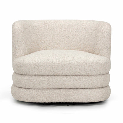 Astor - Heavy Boucle Swivel Hotel Lounge Chair - Cream