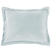 Stella - Faux Silk Velvet Flanged Dutch Euro Pillow - Icy Blue