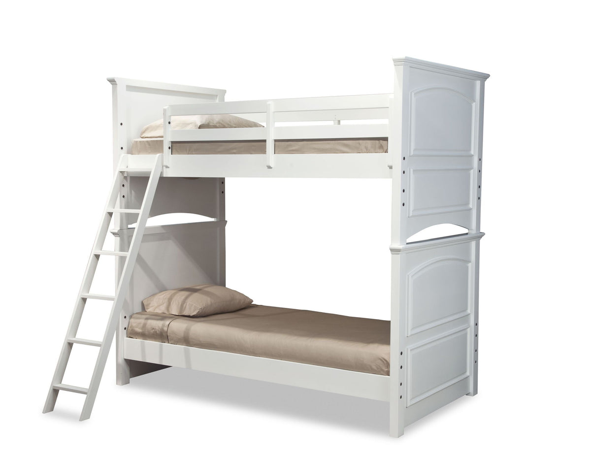 Madison - Twin Over Twin Complete Over Bunk Bed - White