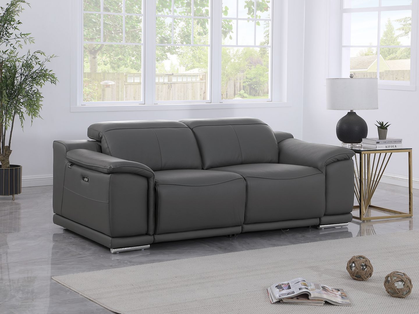 9762 - 2-Piece Modular Power Reclining Console With 2 Power Recliners In