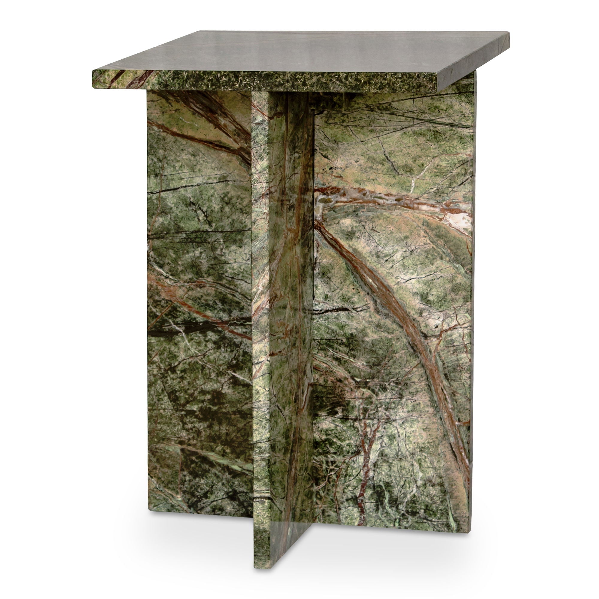 Blair - Accent Table - Rainforest / Green Marble