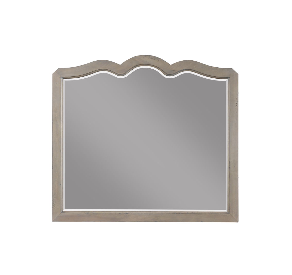 Scallop Shaped Mirror - White Poplar