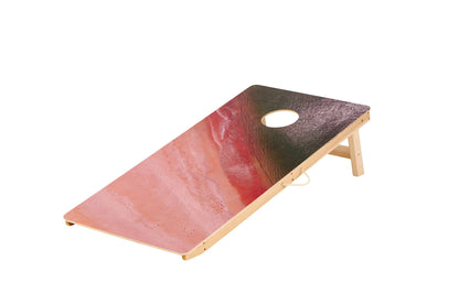 4X2 Ft Large Size Cornhole Board (Set of 2), Outdoor Game Board Set With 8 Bean Bags, Perfect For Lawn, Backyard, Beach, Park - Navy / Red / Brown