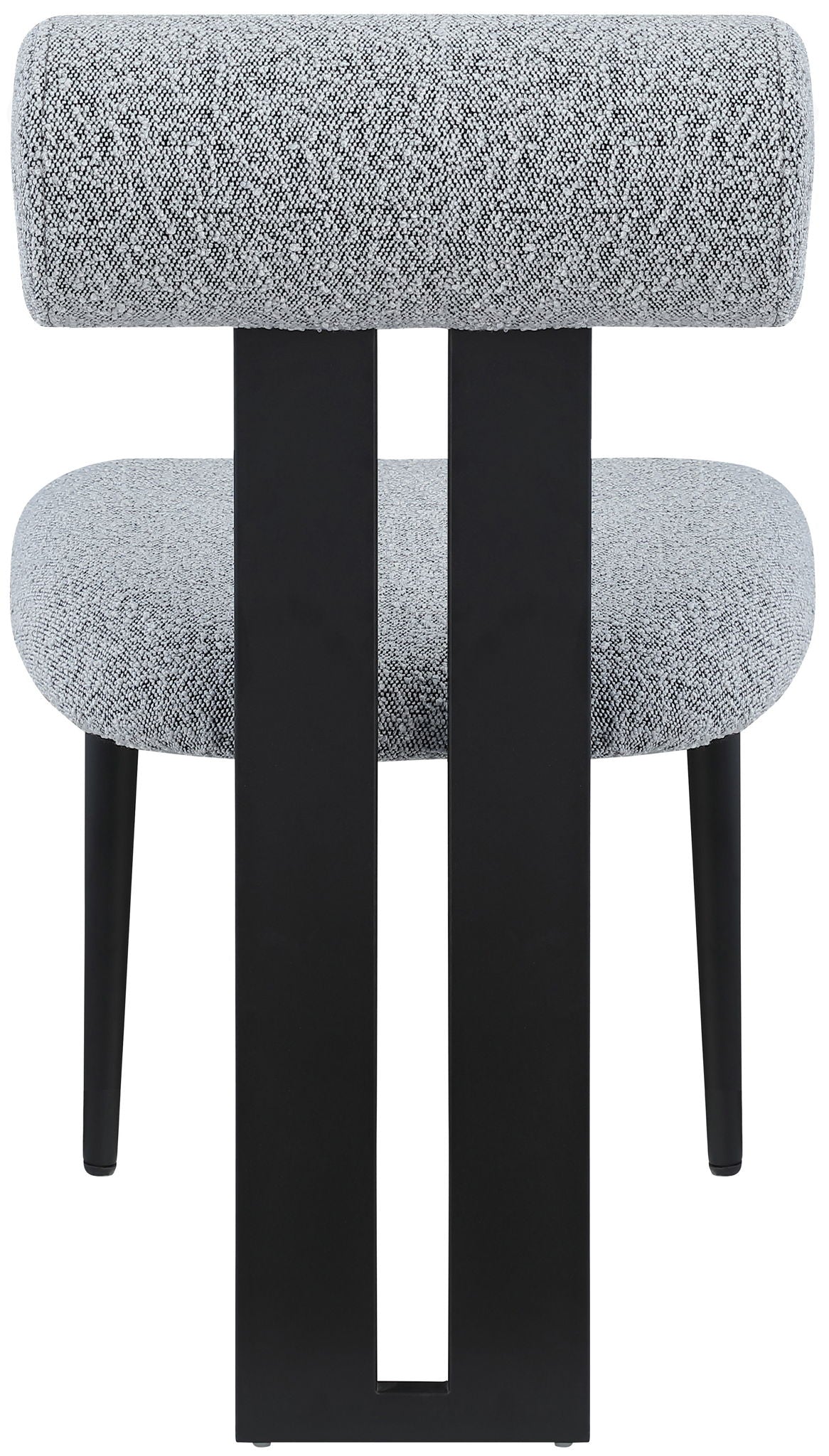 Dario - Boucle Dining Chair With Black Frame (Set of 2)