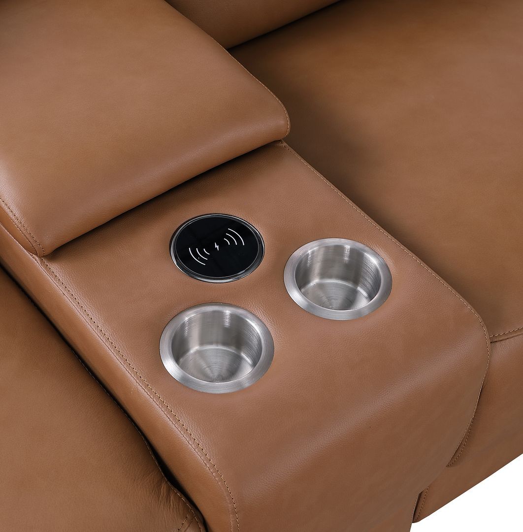 1116 - 5-Piece Modular Power Reclining Sofa In With 3 Power Recliners & Power Headrests