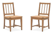Lindon - Dining Side Chair With Paper Cord Seat (Set of 2) - Light Brown