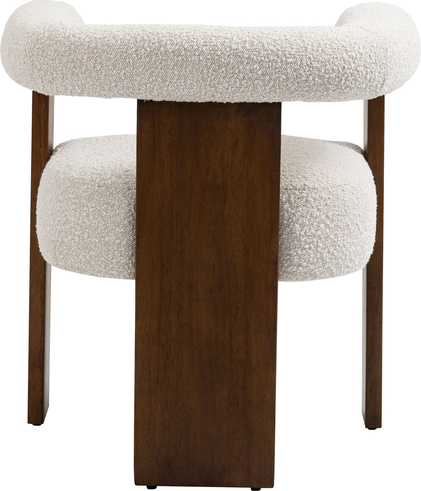 Barrel - Dining Chair - Dark Brown / Cream