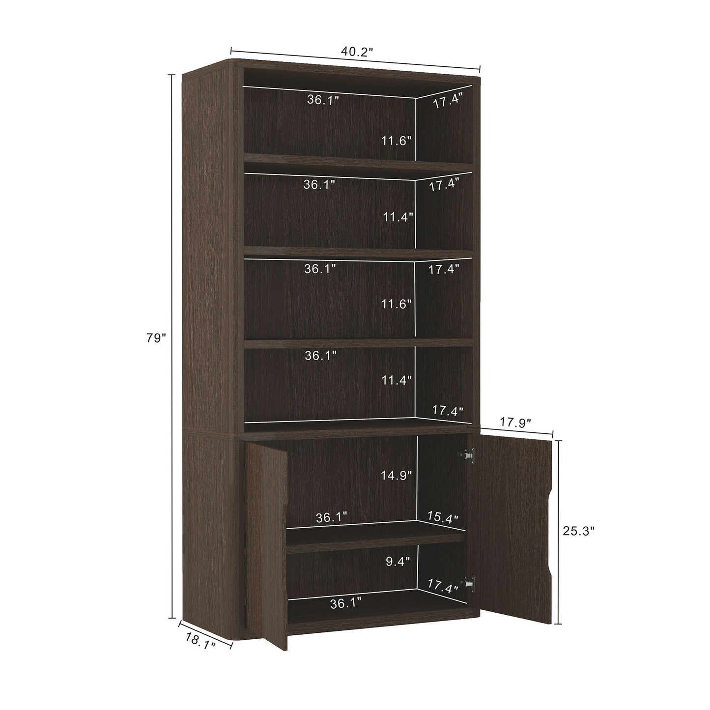 Rivington - Modern Bookcase Cabinet