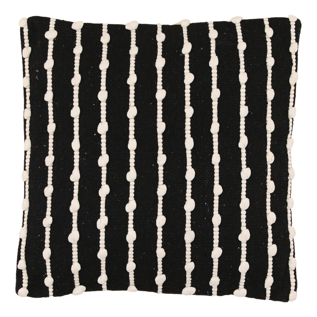Ernest - Pillow With Filler - Black And Ivory