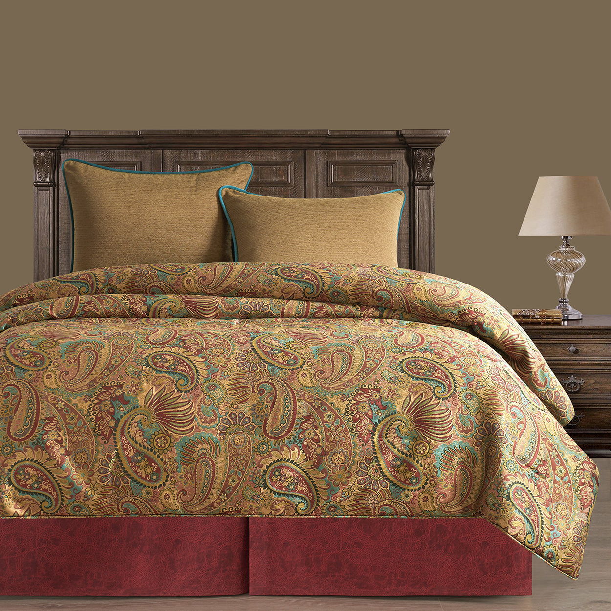 San Angelo - Full Comforter Set (Set of 4) - Red