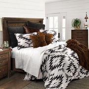 Amelia - King Aztec Comforter Set (Set of 3) - Black / White