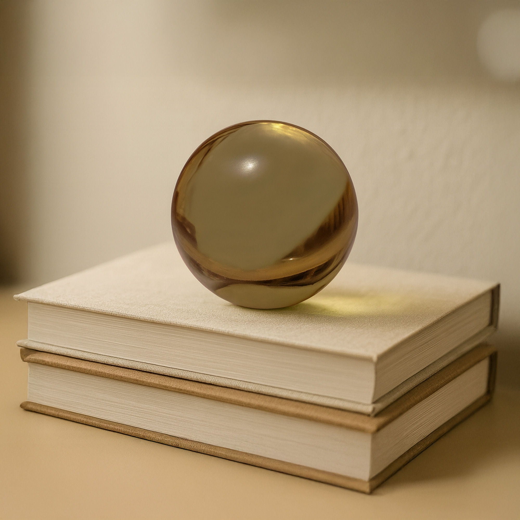Bonn - Cast Glass Decorative Object - Light Smoky Brown