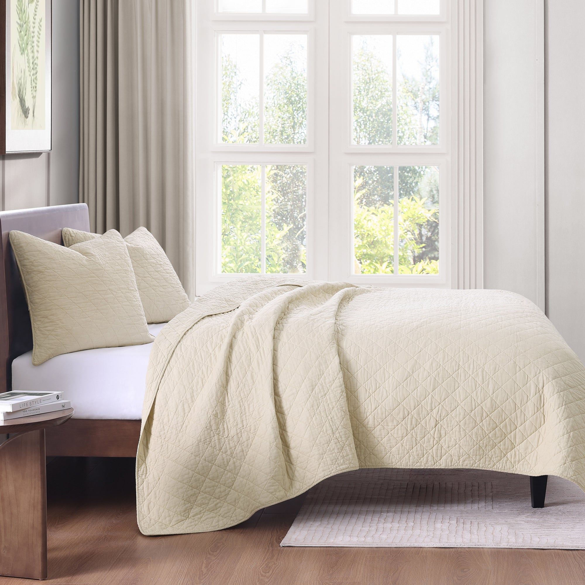 Cotton Comfort - Full/Queen Quilt Set (Set of 3) - Prairie Tan