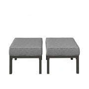 Patio Ottomans With Cushions, All-Weather Footrests (Set of 2)