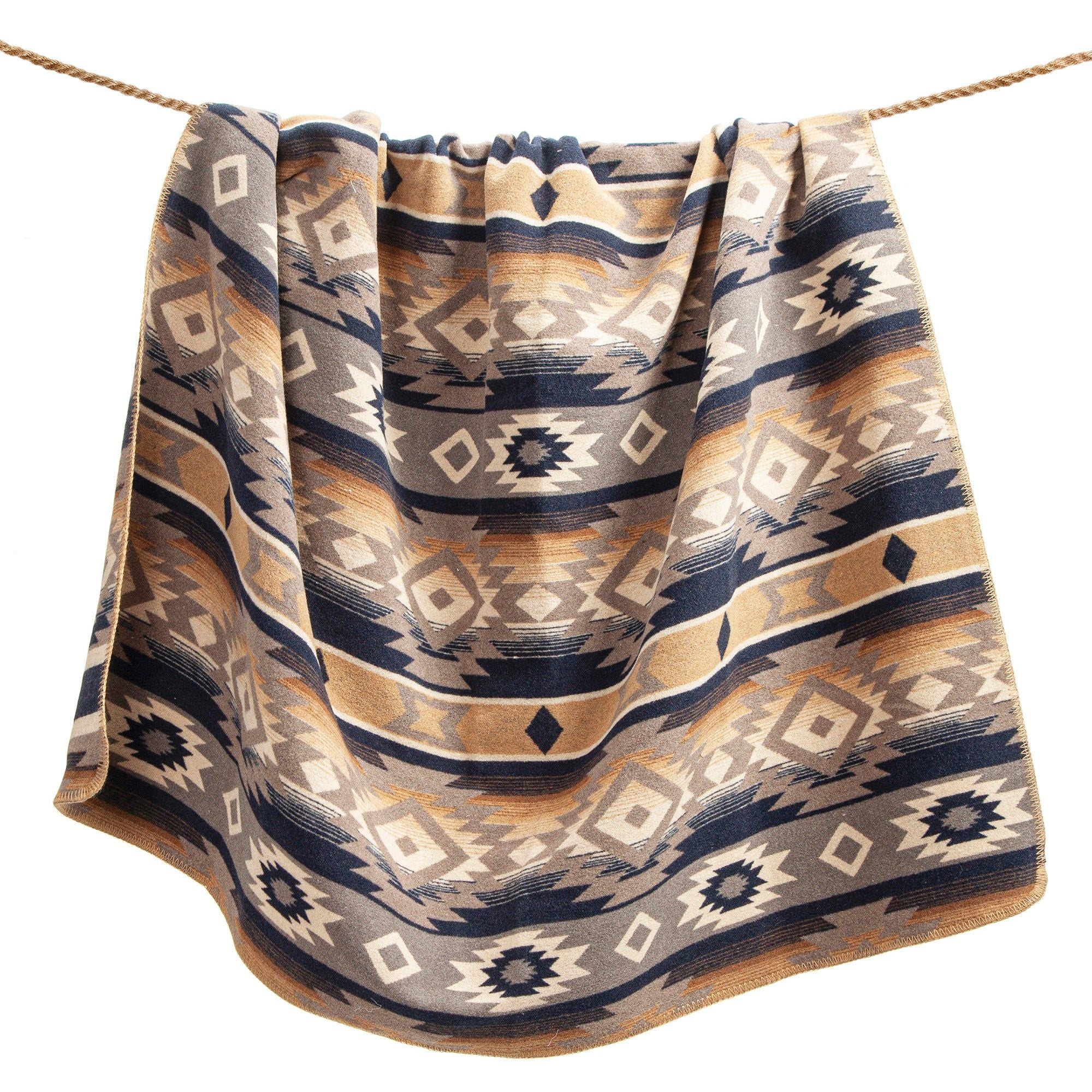 Taos - King Wool Blend Blanket Set (Set of 3) - Multi Color