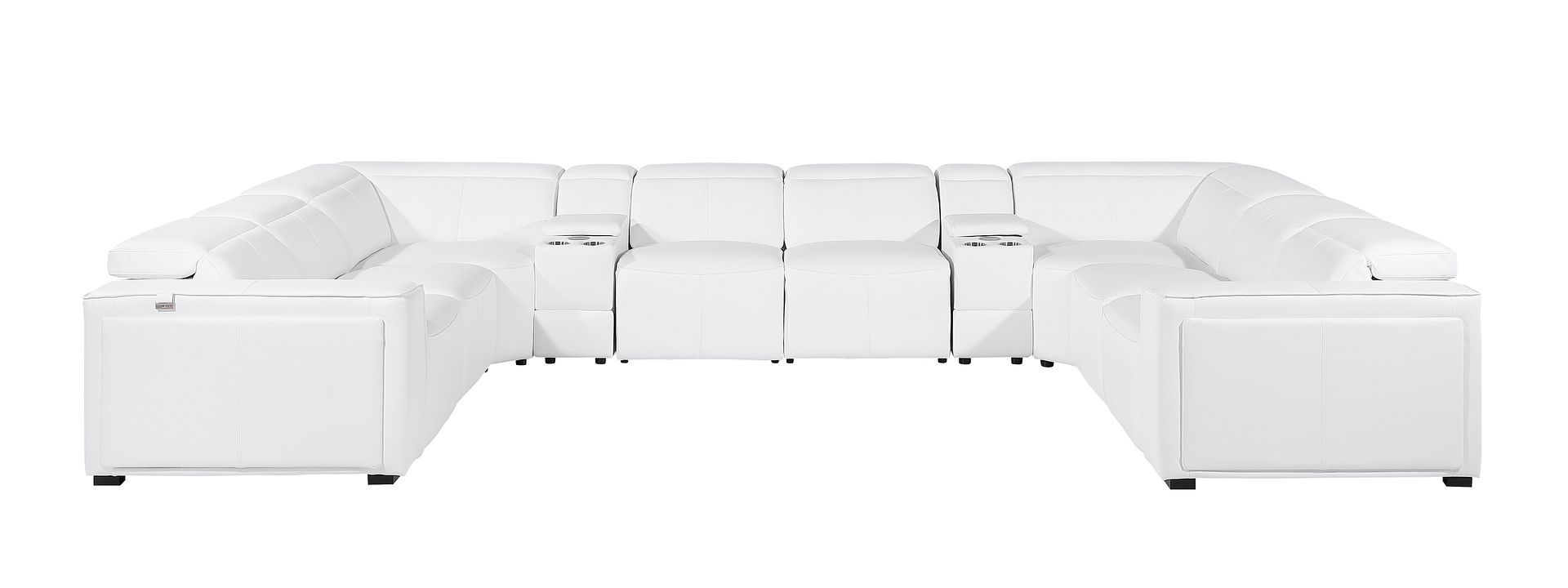 1224 - 10-Piece U-Shaped Sectional Sofa In With 4 Power Recliners & Power Headrests