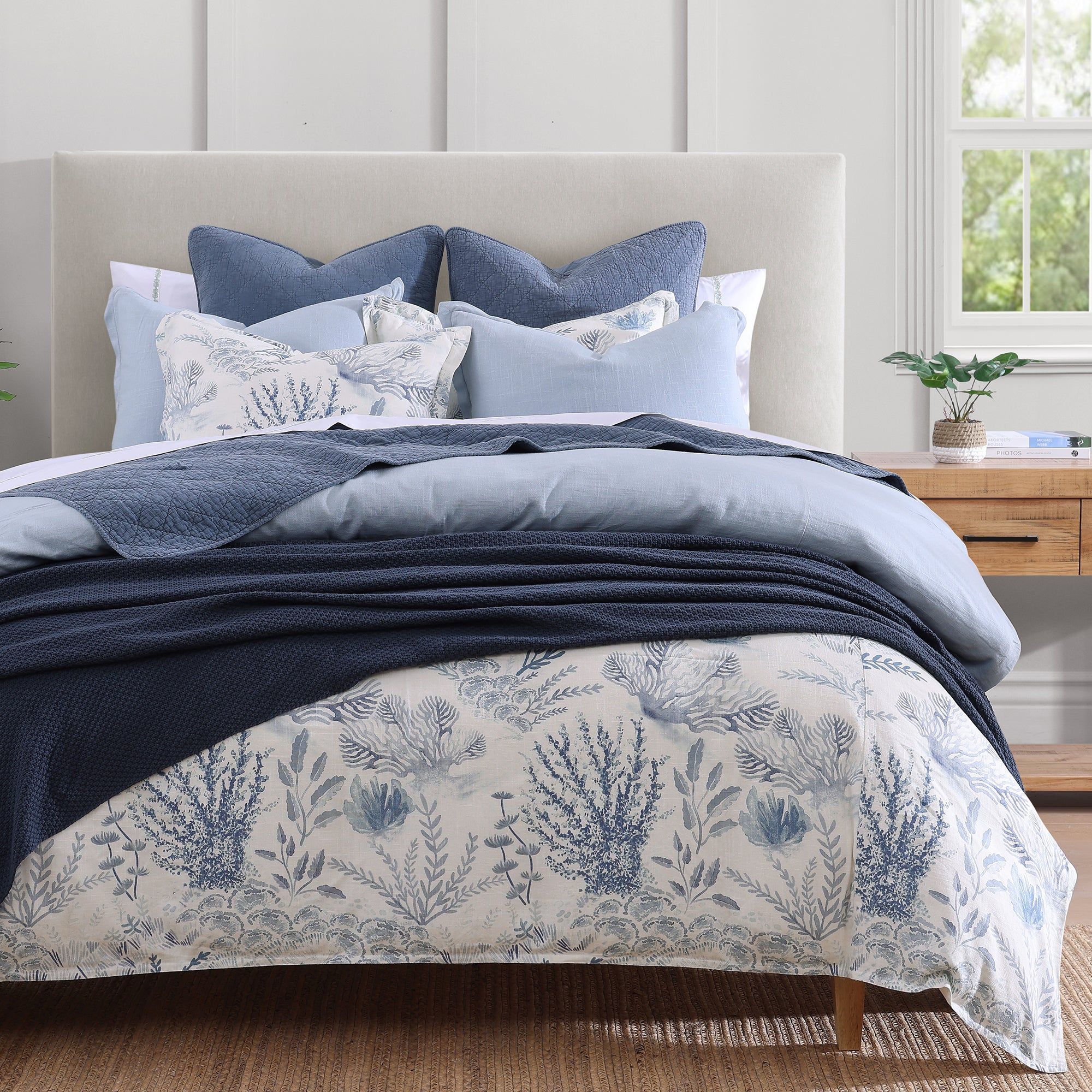 Oceania - Queen Comforter Set (Set of 3) - Blue
