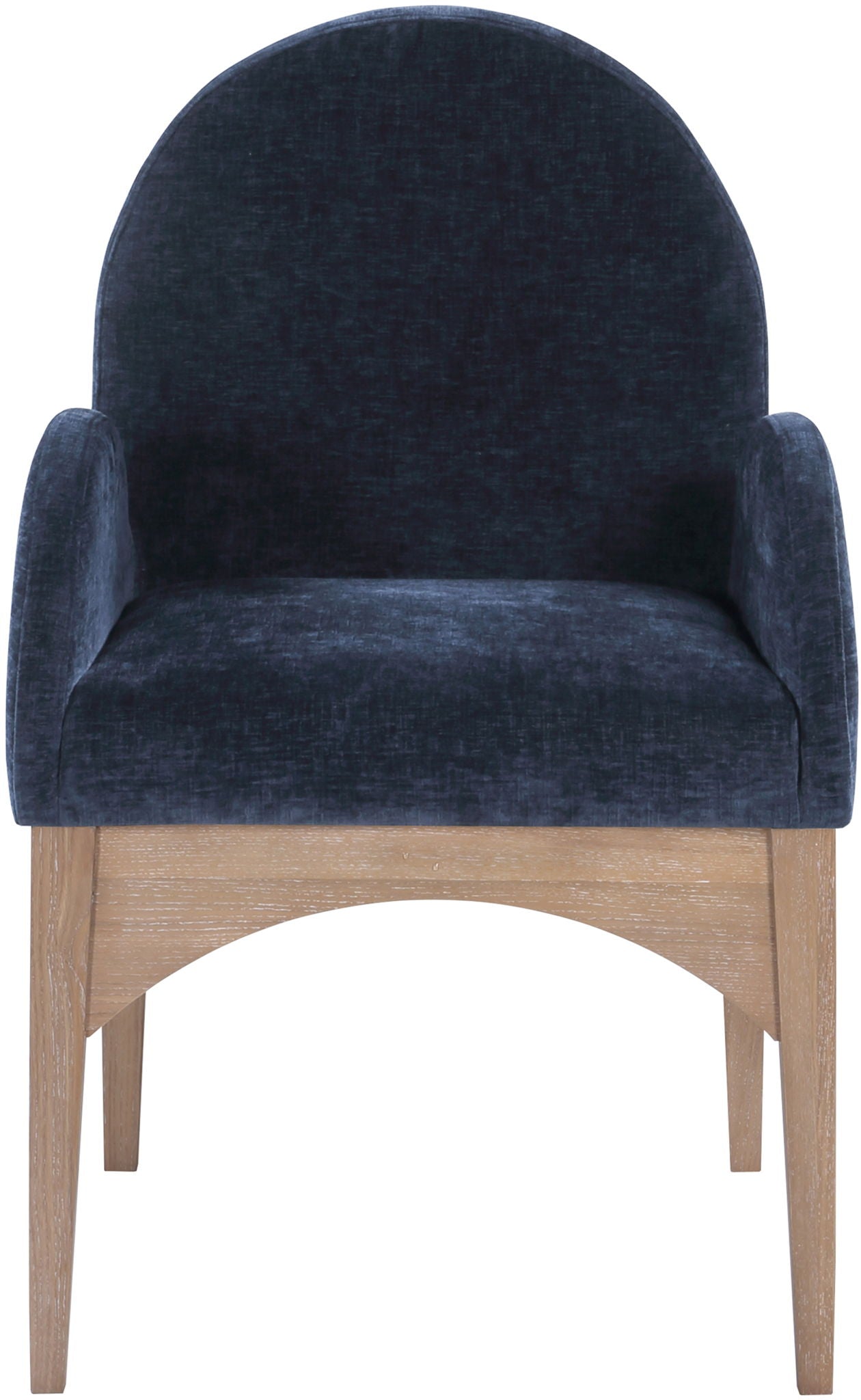 Waldorf - Chenille Dining Arm Chair With Natural Legs